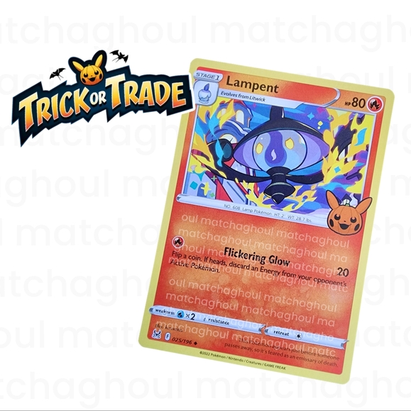 Pokemon Other - 🤍 Lampent Trick Or Trade BOOster Card